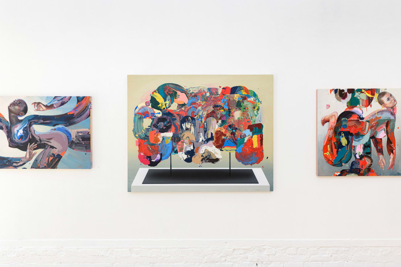Erik Jones paintings on display at Hashimoto San Francisco