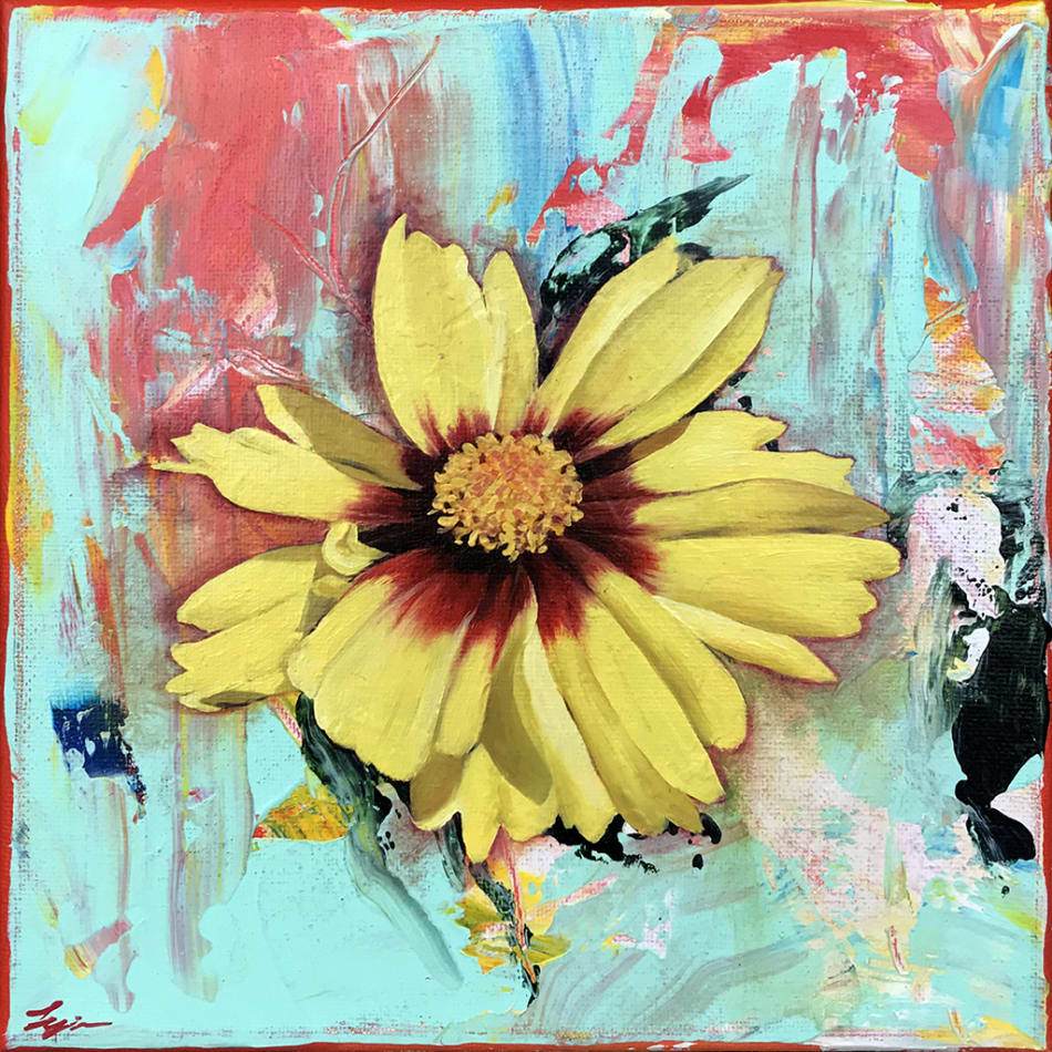 Louise Jones painting of Daybreak Coreopsis