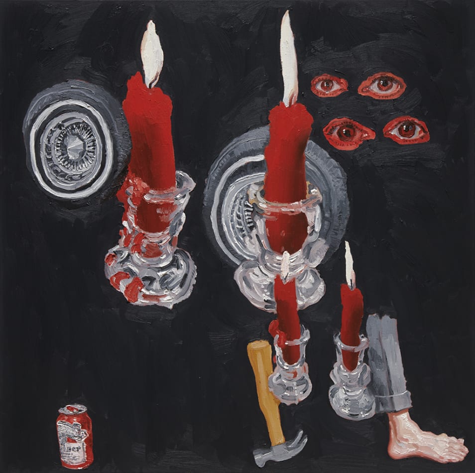 Emilio Villalba objects painting