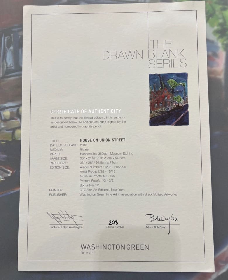 Bob Dylan, House On Union Street (medium format), 2013