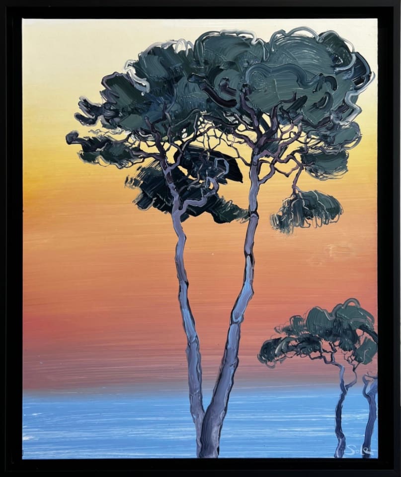 Michael Sole, blue yellow pines, 2023