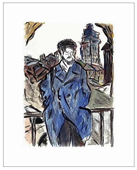 Bob Dylan, Man On A Bridge (dark blue), 2008