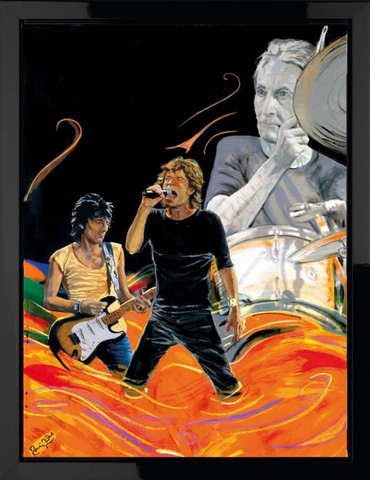 Ronnie Wood, The Famous Flames - Hi Hat - Boxed Canvas Edition, 2011