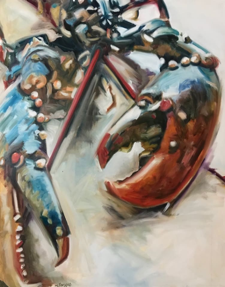 Michelle Parsons, Turquoise Orange Lobster, 2020