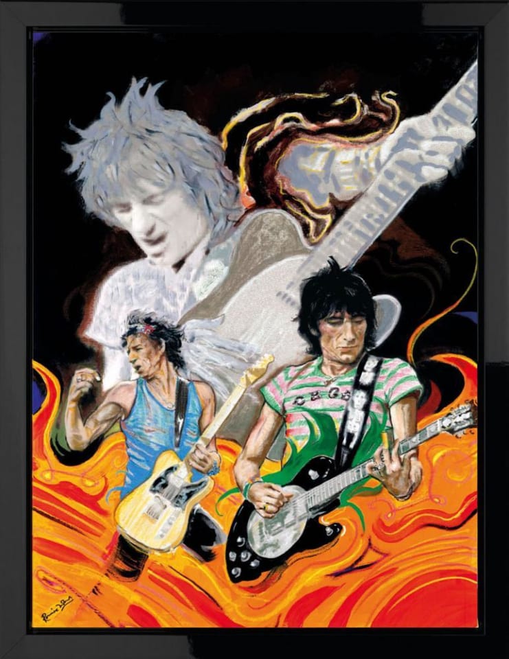 Ronnie Wood, The Famous Flames - Black Limo - Boxed Canvas Edition, 2011