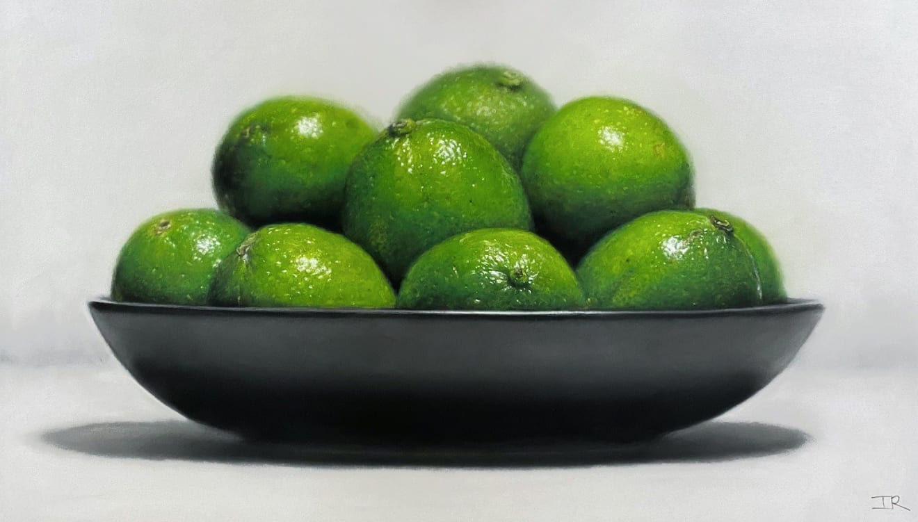 Ian Rawling, Limes In Black Bowl, 2024