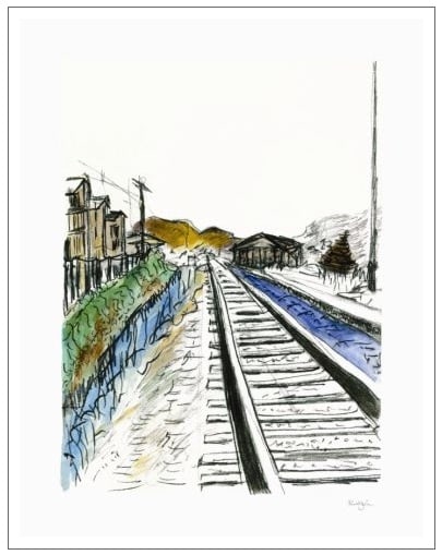 Bob Dylan, Train Tracks (white - medium format), 2012