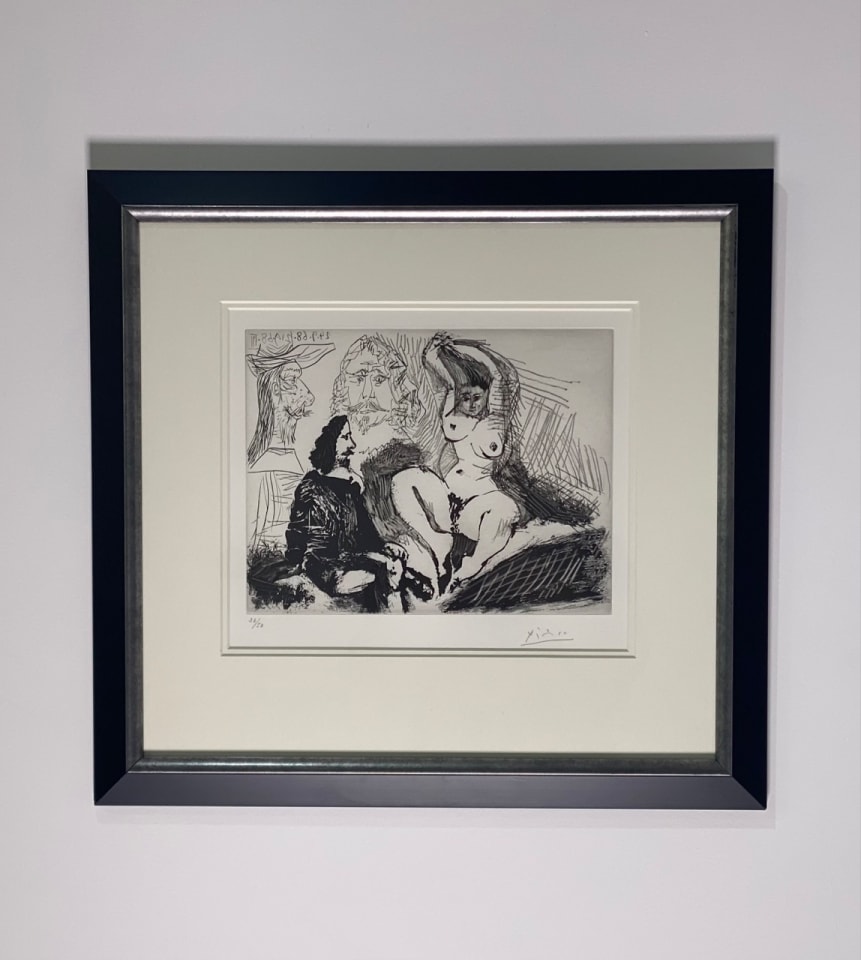 Pablo Picasso, Homme Assis Auprès d'une Femme Coiffant, 1968