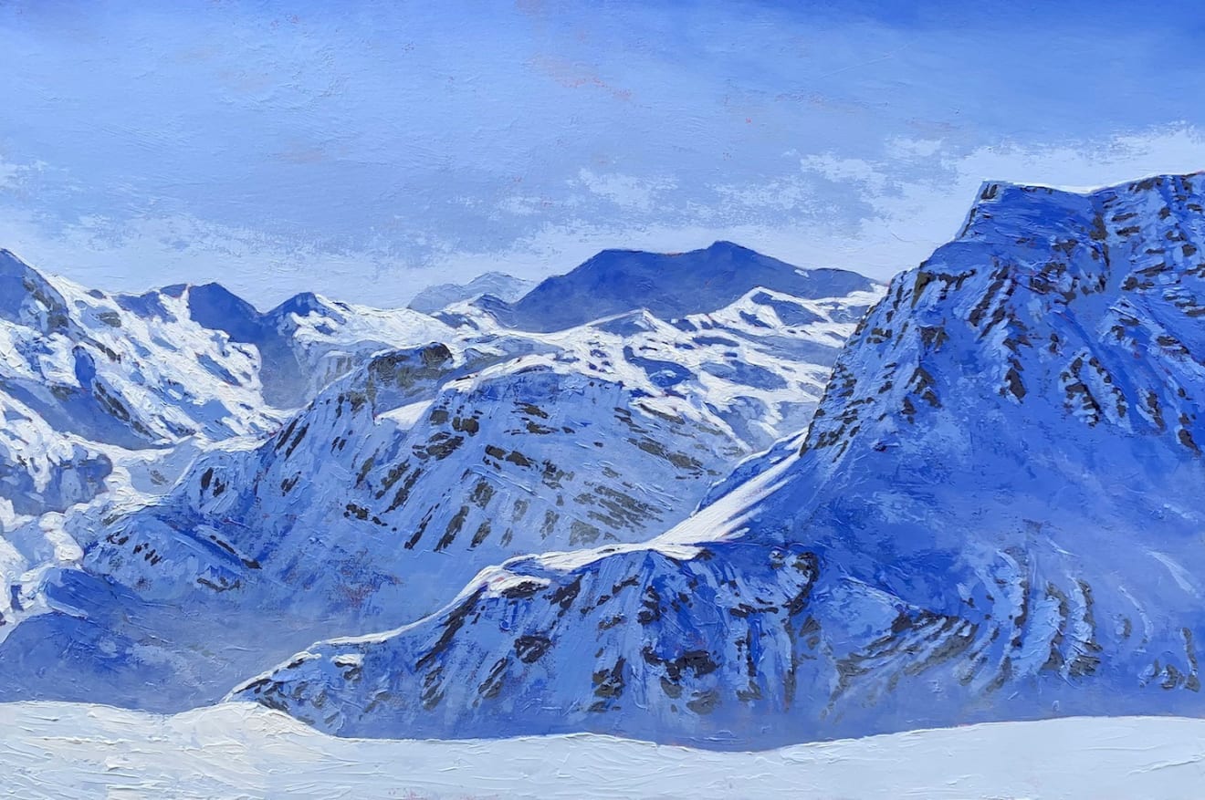 William Thomas, View from Olympique towards Pisteurs, Val d’Isere, 2024