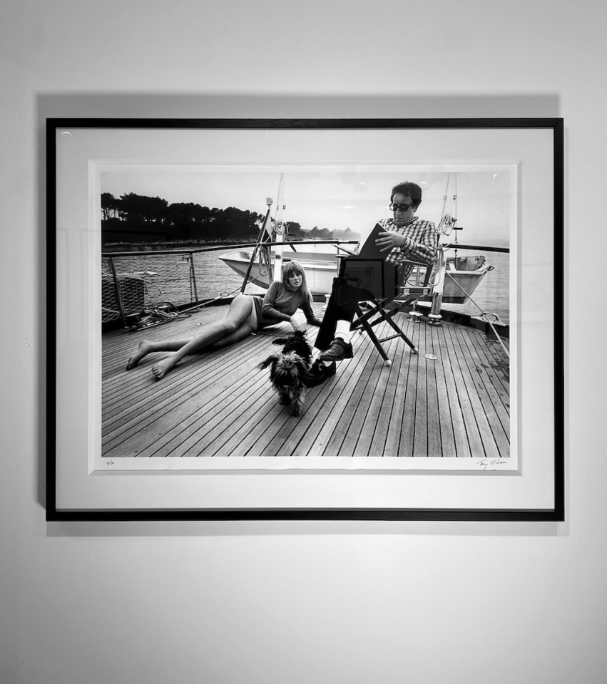 Terry O'Neill, Peter Sellers & Britt Ekland aboard his yacht, 1967