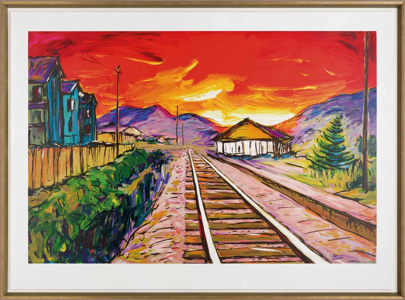 Bob Dylan, Train Tracks (silkscreen), 2019