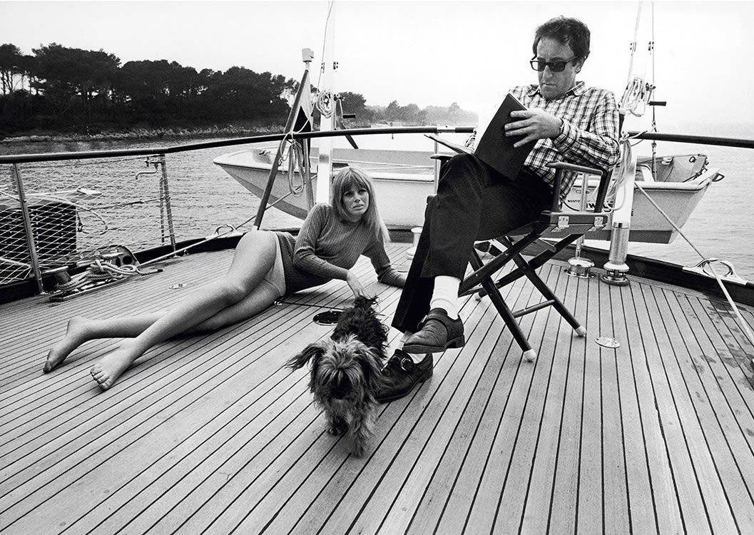 Terry O'Neill, Peter Sellers & Britt Ekland aboard his yacht, 1967