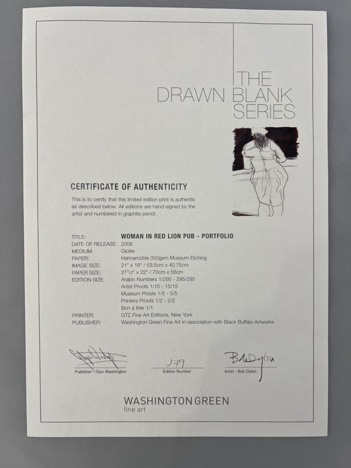 Bob Dylan, Woman In Red Lion Pub 2008 - NOVEMBER 2025 PROMOTION