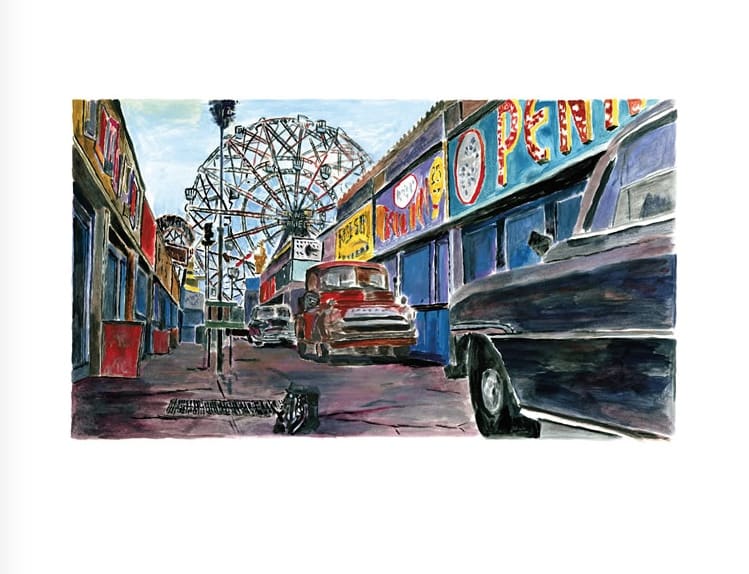 Bob Dylan, Amusement Park Alleyway, 2016