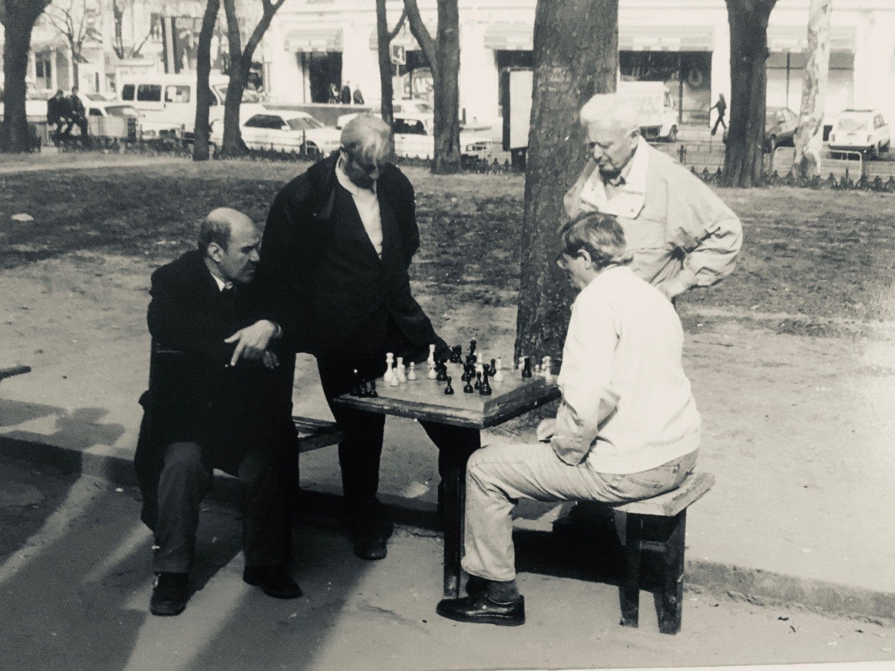 Nicholas Hopkins, The Chess Game, Soborna Square, 24th April 2003