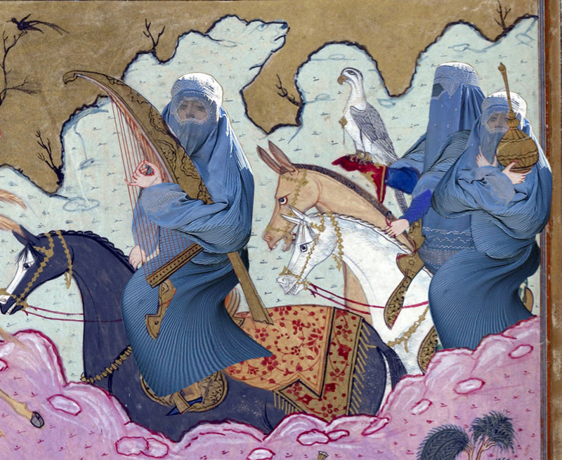 Shadi Rezaei, Bahram Gur Hunting, Accompanied by his Slave Girls , 2021