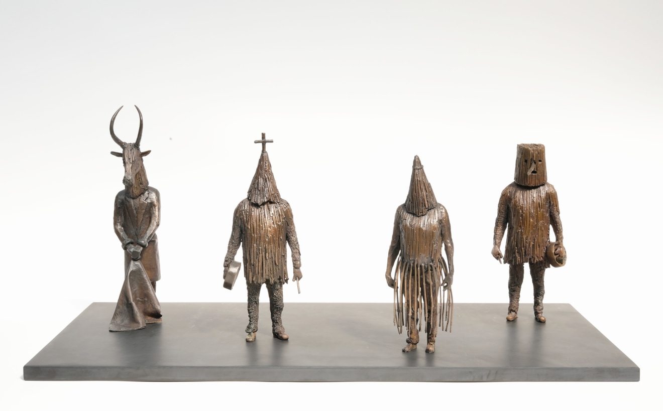 Tim Shaw, RA, The Mummers' Tongue Figures I, II, III, IV, 2021