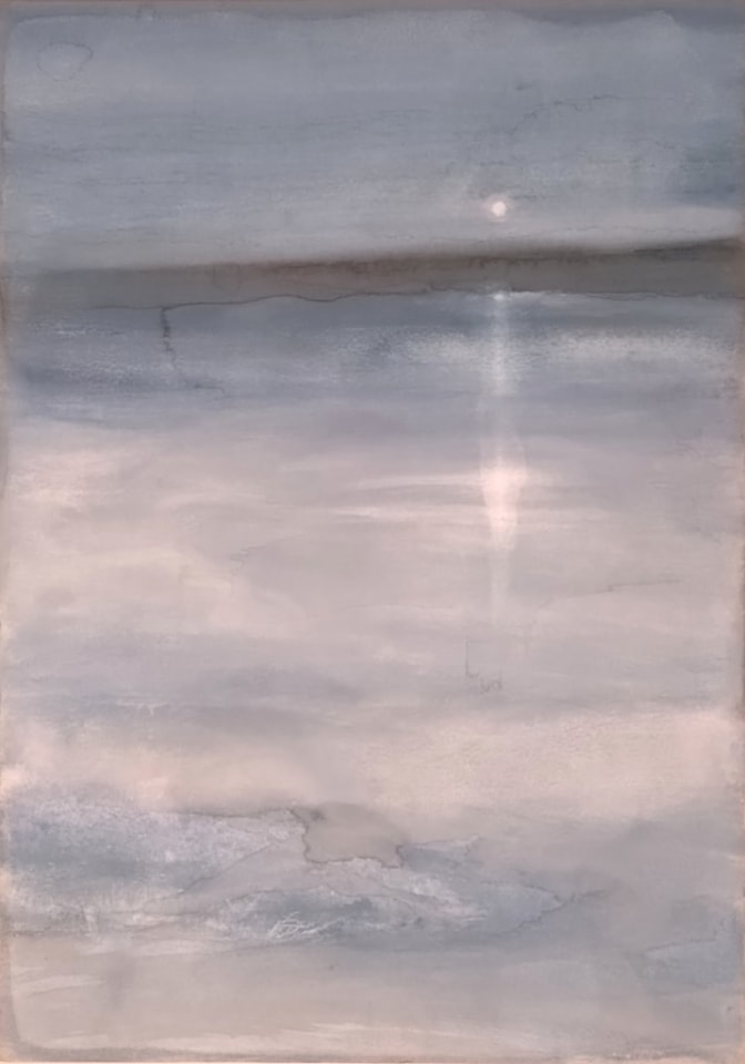 Herman Lohe, The Moon over the Angerman River, Norrland (Månsken över Ångermanälven), 2024