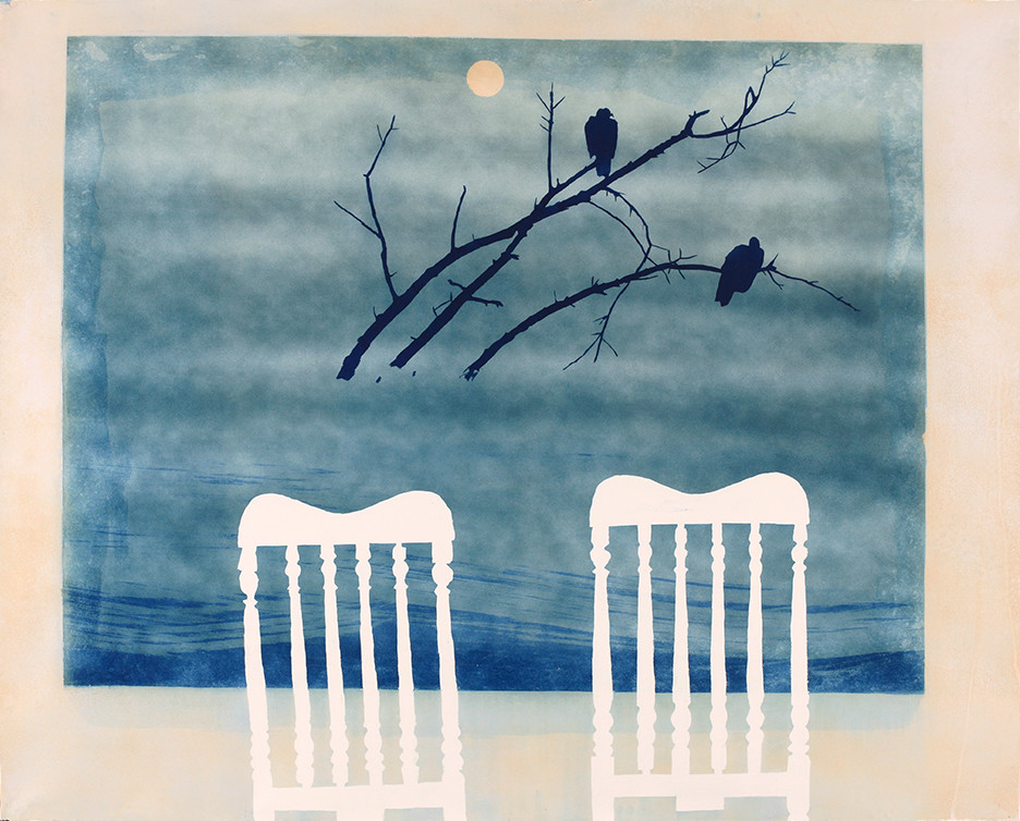 Casey Roberts Unfinished Painting With Two Chairs Momentum