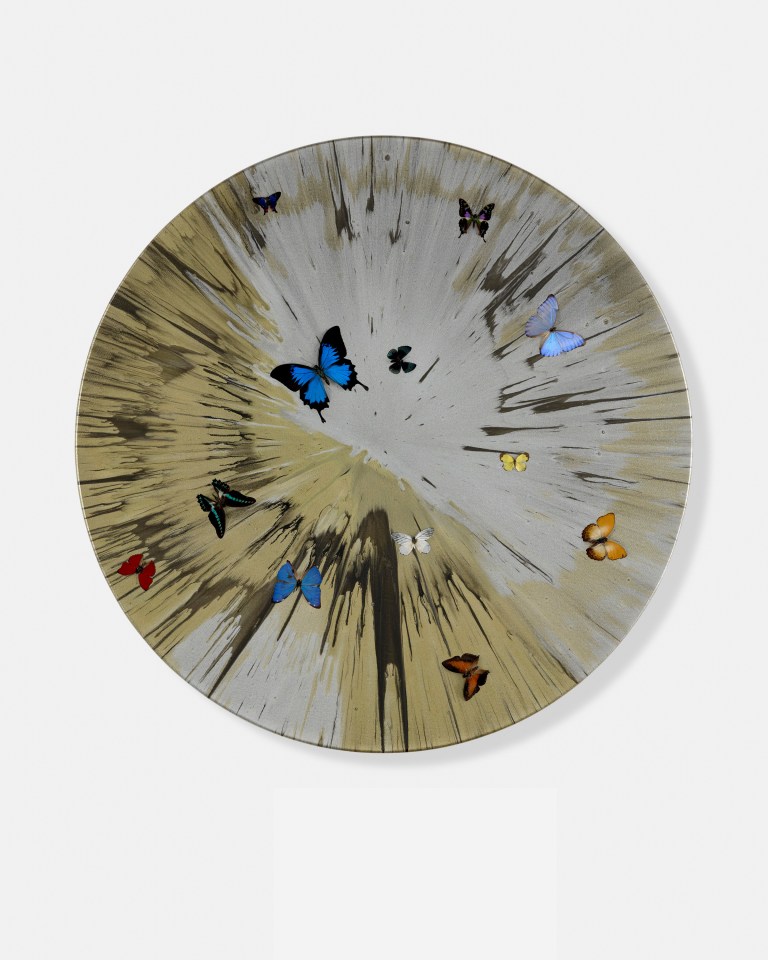 Damien Hirst, Beautiful Magnificent Cosmos Painting (with Butterflies), 2007