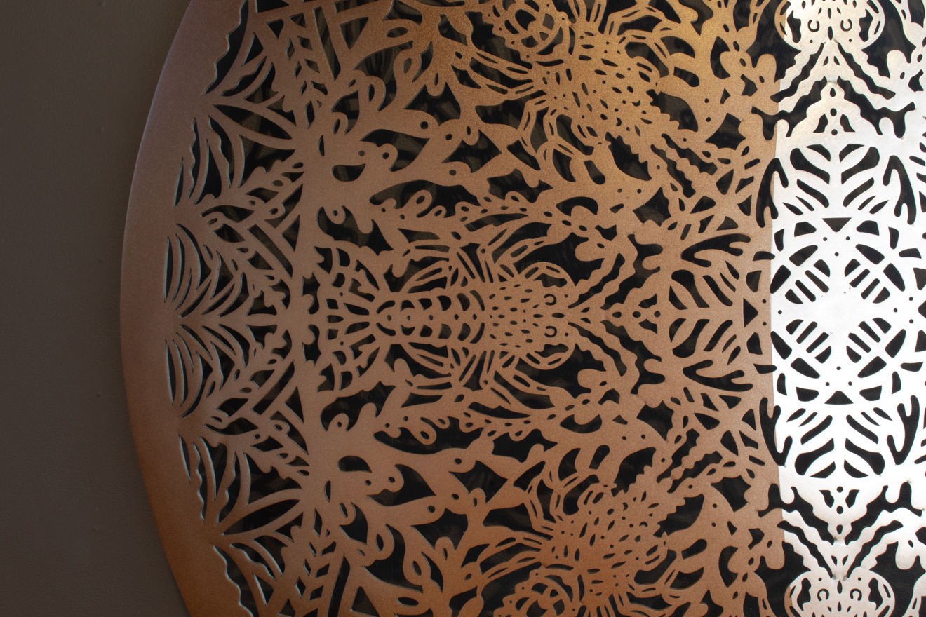 Michel Tuffery, Valu Kōura (First Quarter Moon), 2024