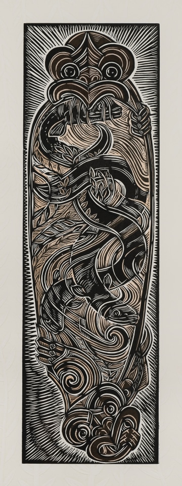 Michel Tuffery, Searching for the Water in Te Whanganui-a-Tara, 2024