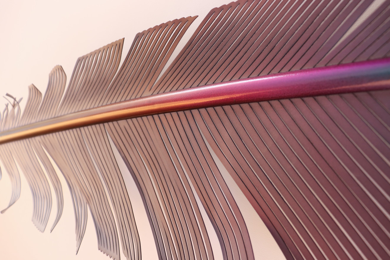 Neil Dawson, Kererū feather, 2020