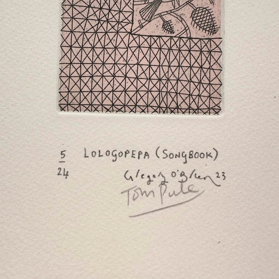 John Pule, (Collaboration with Gregory O'Brien) Lologopepa (Songbook), 2023