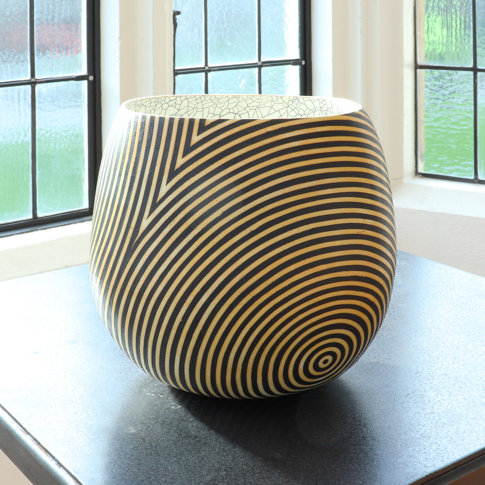 Mark Mitchell, Miniature series (oval yellow and black), 2021