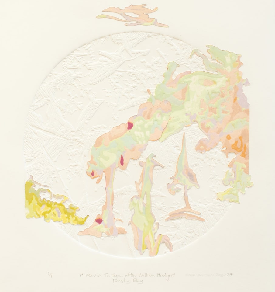 Fiona Van Oyen, A view of Te Kuru after William Hodges’ Dusky Bay, 2013-24