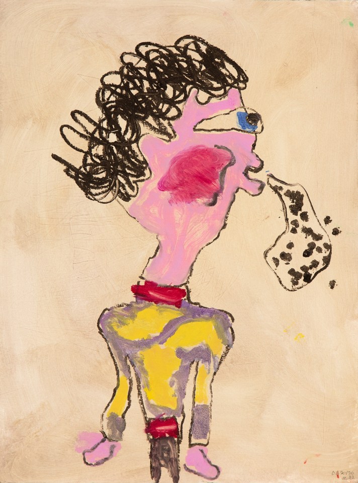 Dusty Boynton  #22  2020  mixed media monoprint  30 x 22.5 in.