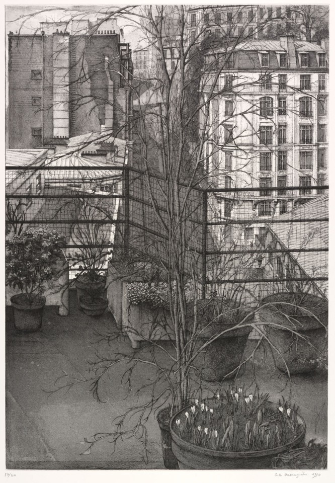 Érik Desmazières, La Rue Charles Nodier, 1990