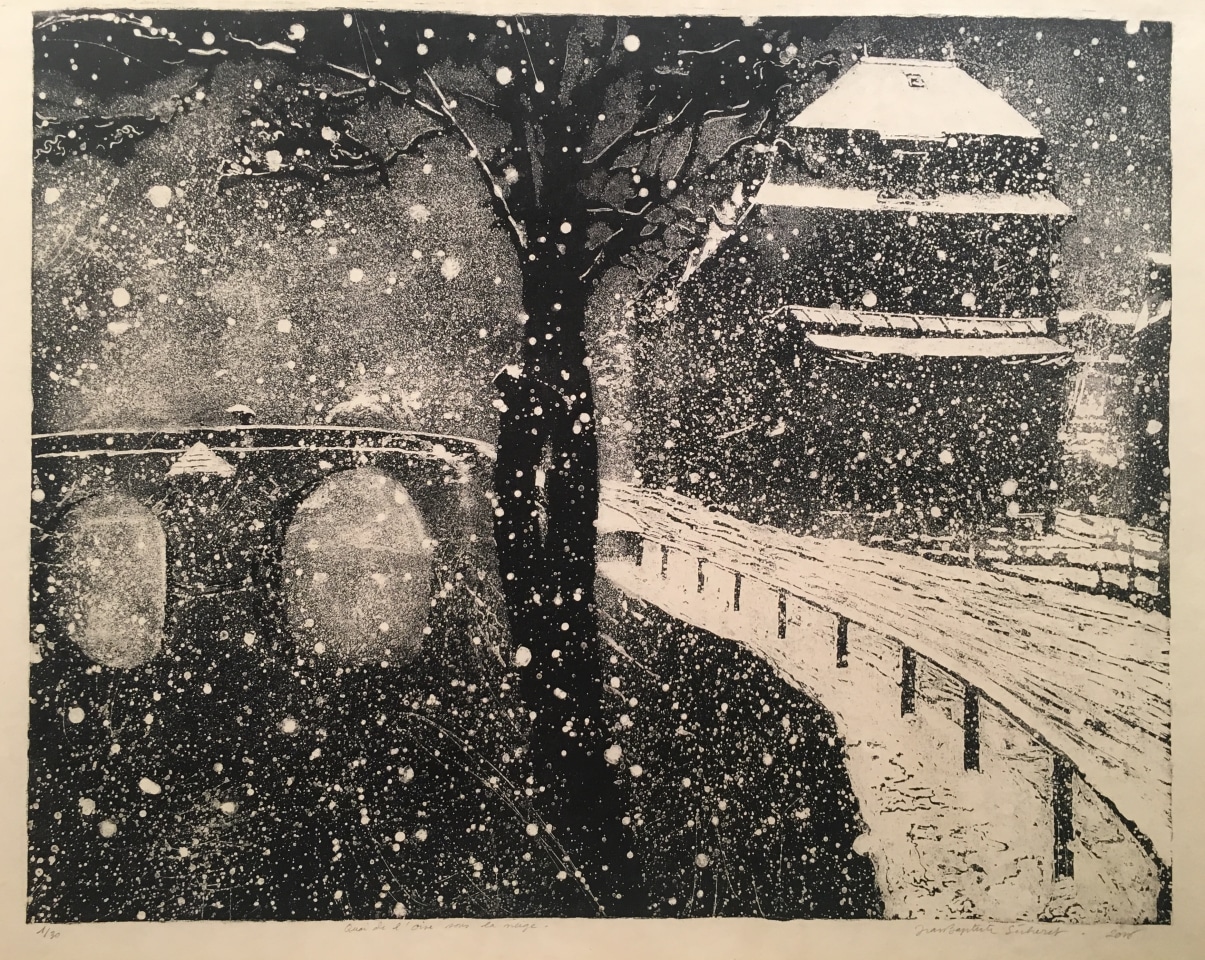 Jean-Baptiste Sécheret, Quai de l’Oise sous la neige, 2016