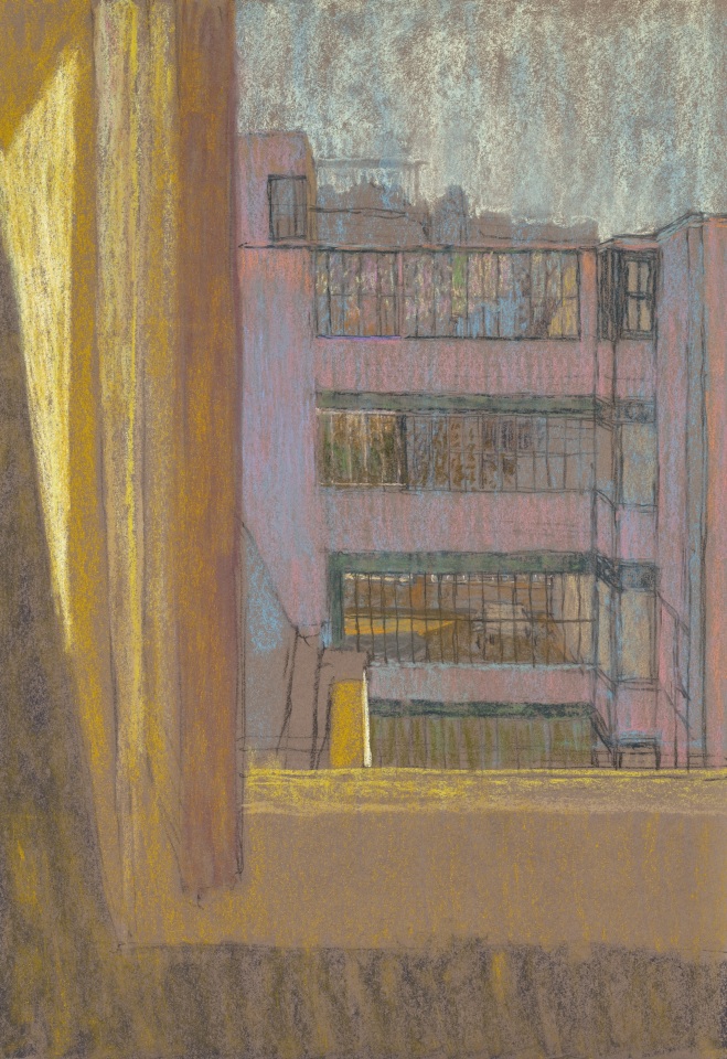 Martin Basdevant, Ateliers sur cours - La fenêtre jaune, 2024