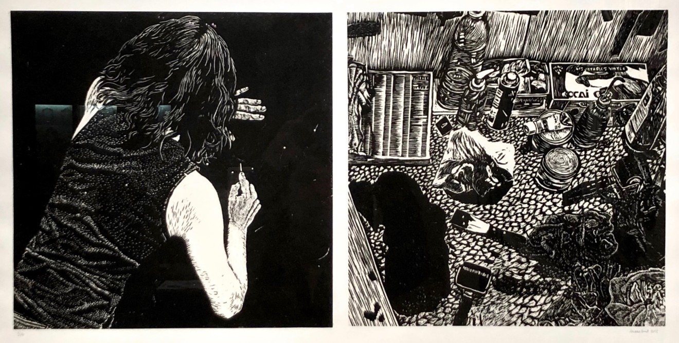 Ariane Fruit, Scène de crime - Dalles #24 & #15, 2018