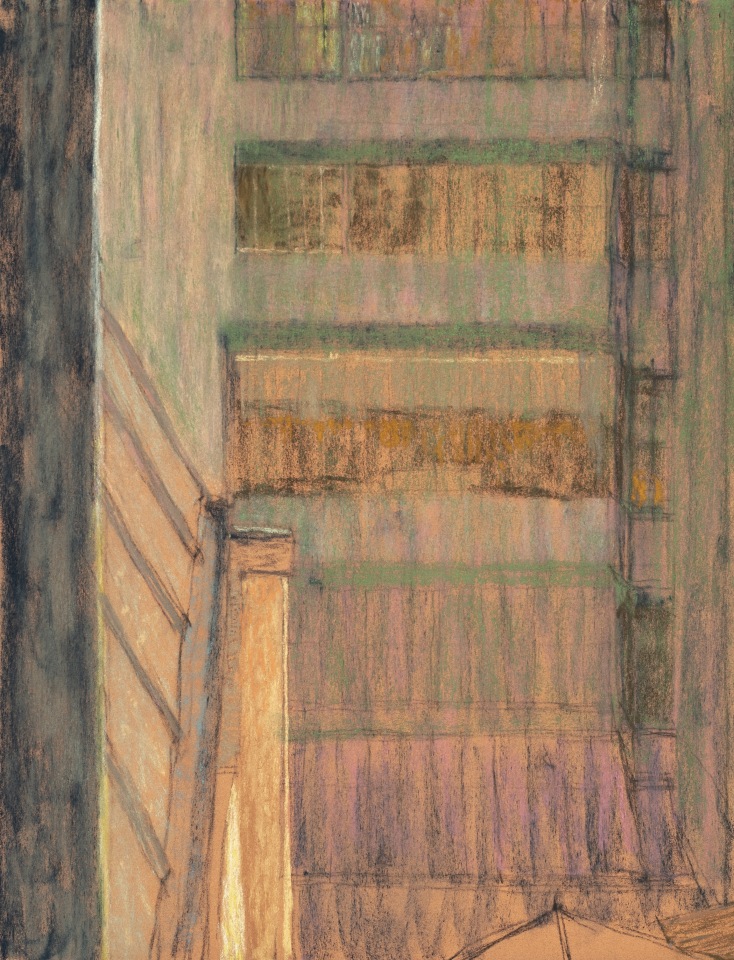 Martin Basdevant, Ateliers sur cour - Soir d'or , 2024