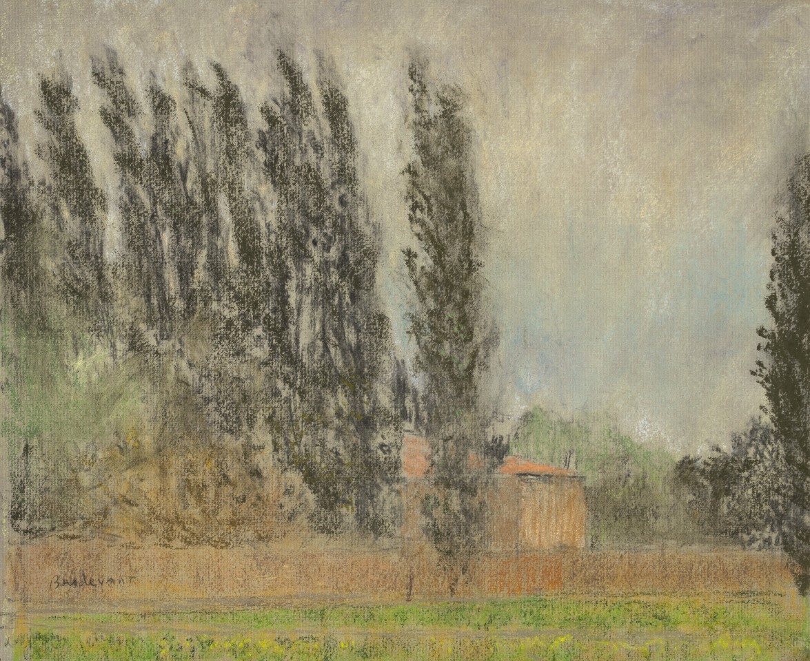 Martin Basdevant, Ferrare - L'allée de peupliers, 2023