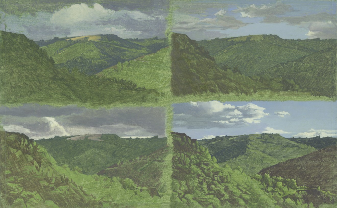 Jean-Michel Bacquet, La Vue d'en face, quatre études d'une journée d'août , 2013-2014