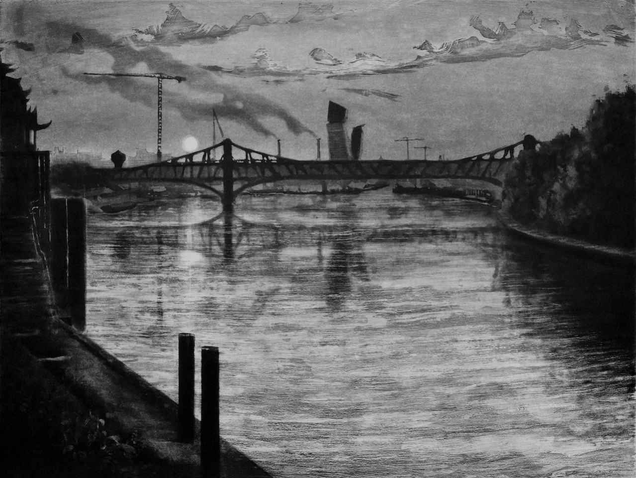 Lucio Mosner, La Passerelle aux câbles, 2022