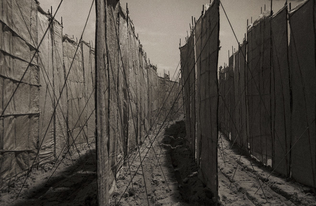 Édith Dufaux, Couloirs de paravents, 2015