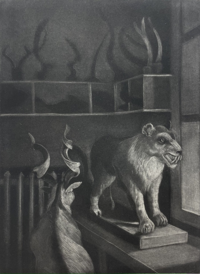 Judith Rothchild, Lionne et markhor, 2017-2018