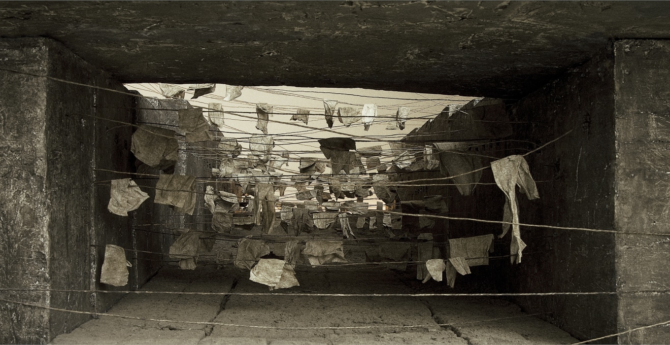 Édith Dufaux, Rue basse au linge pleine, 2014