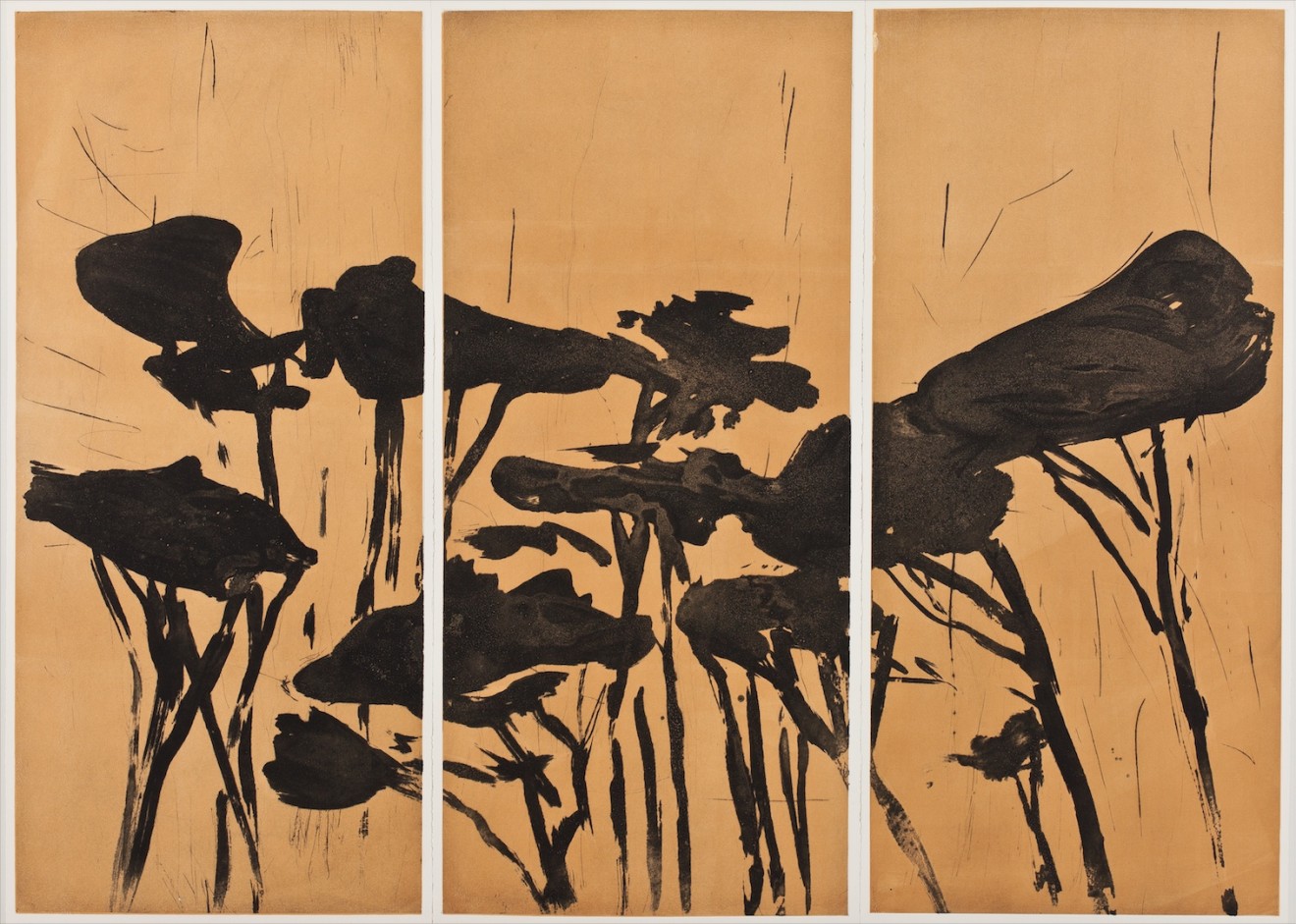 Astrid de La Forest, Triptyque (Pins parasols), 2014