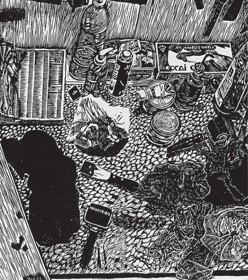 Ariane Fruit, Scène de crime - Dalles #24 & #15, 2018
