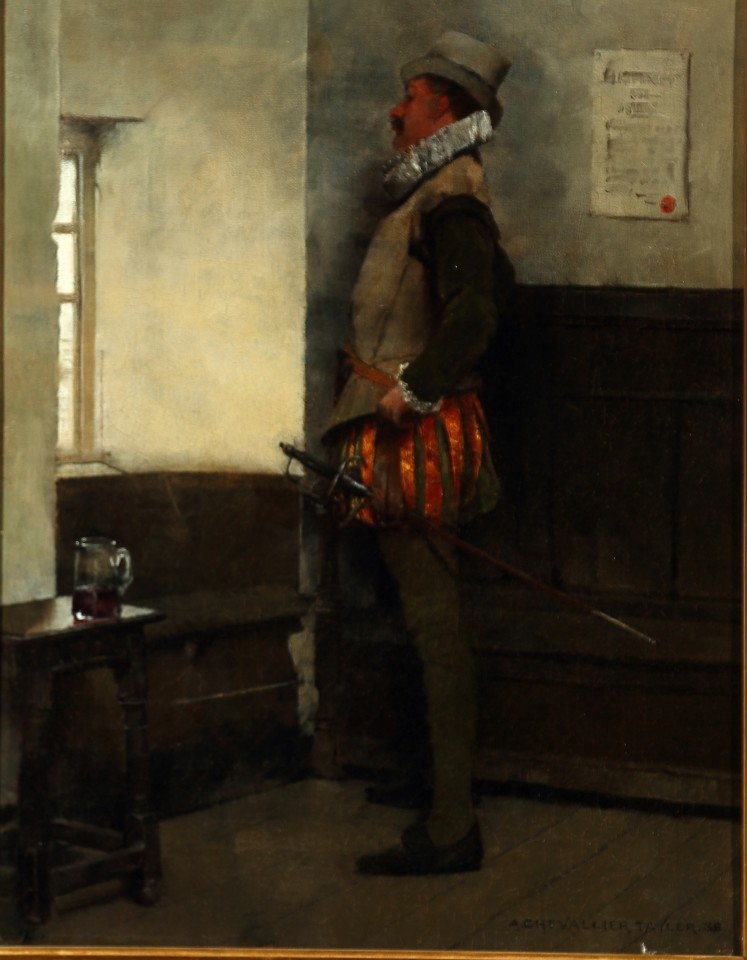 Albert Chevallier Tayler, Swordsman at a Window, 1888