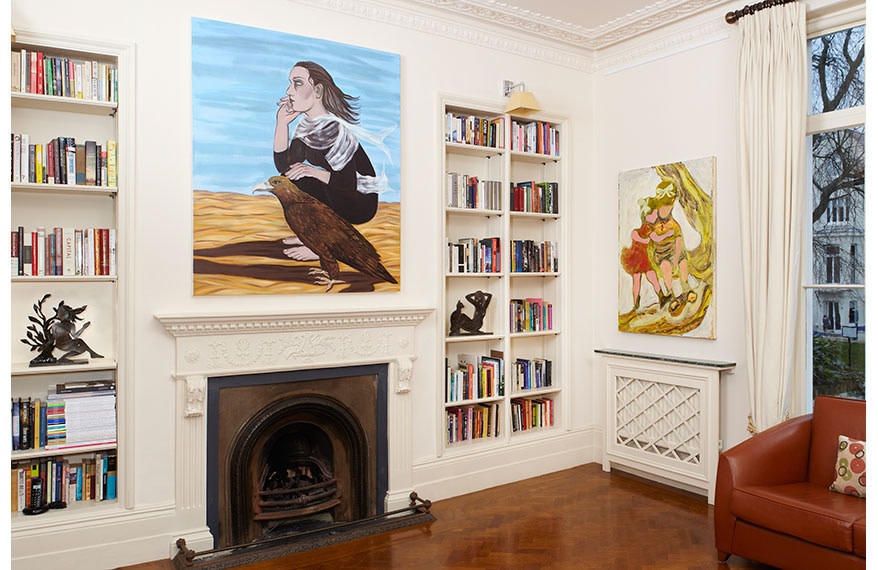 Eileen Cooper RA (left - painting and sculptures) and Grant Foster (right)