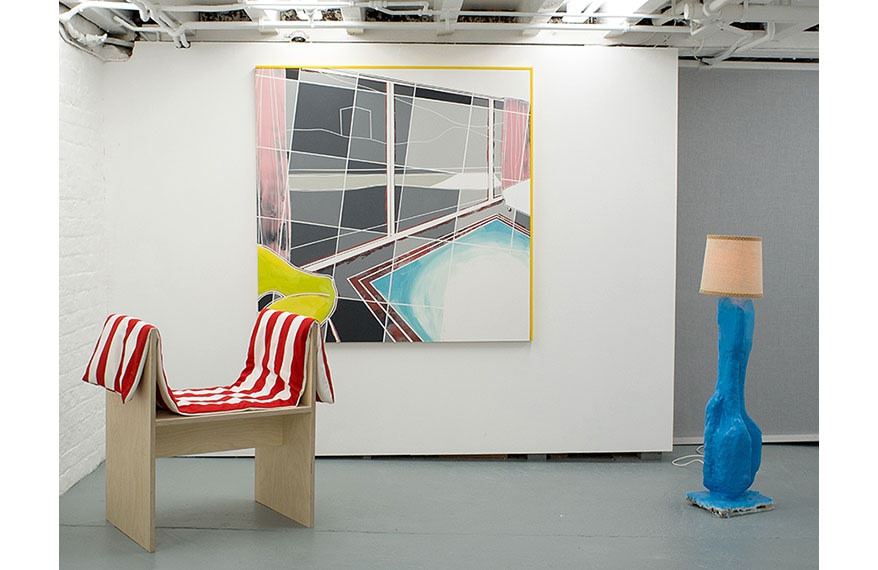 Studio LW (stool) and David Ben White (painting and lamp work)