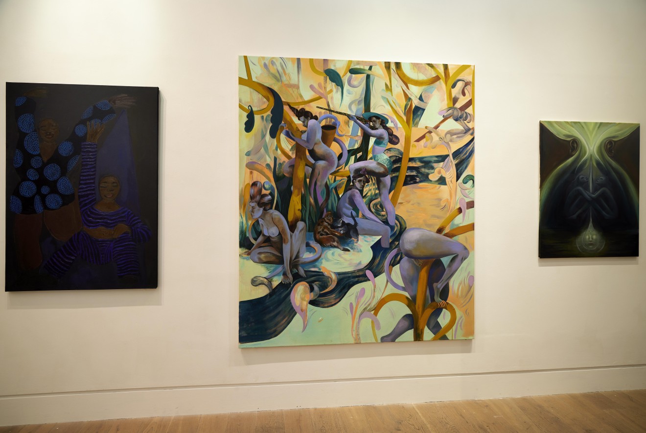 Sola Olulode, Jessie Makinson and Alicia Reyes-McNamara works (left to right)