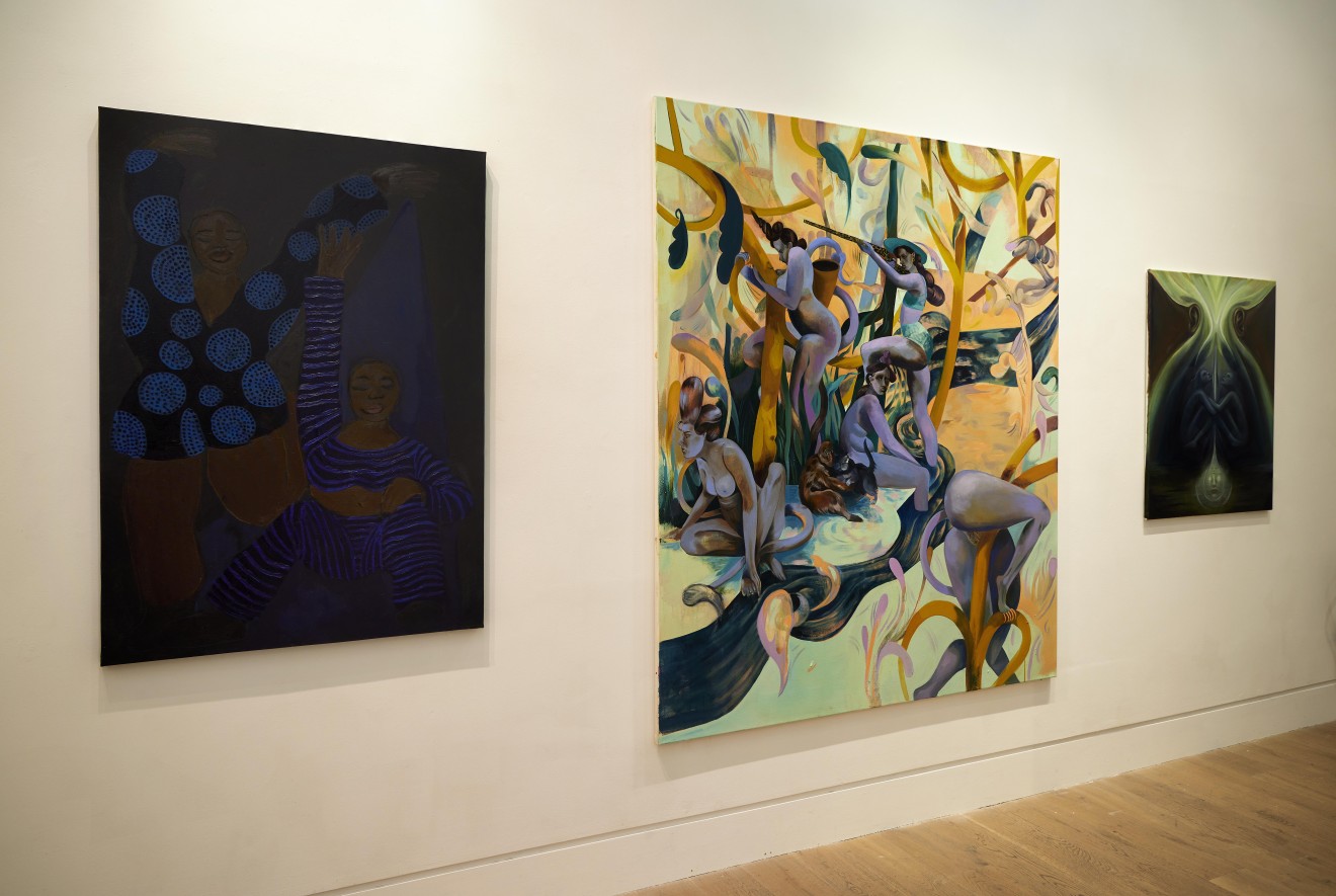 Sola Olulode, Jessie Makinson and Alicia Reyes-McNamara works (left to right)