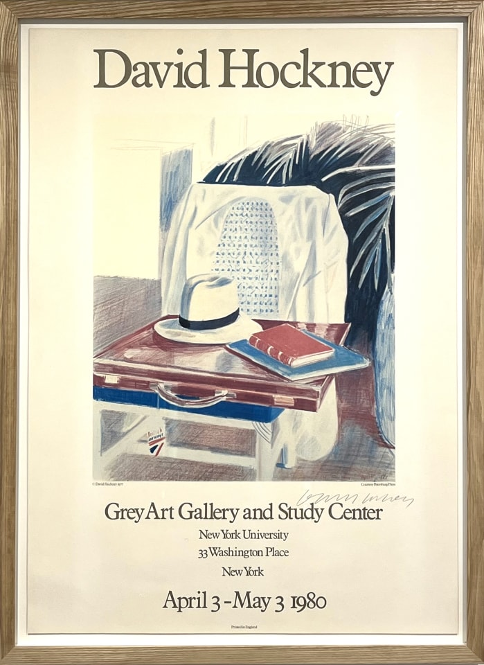 David Hockney, Hand-signed 'Still Life, Taj Hotel, Bombay' Poster, 1980